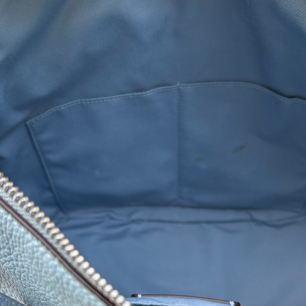 Coach Sky Blue Leather Shoulder Bag - Picture 13 of 16
